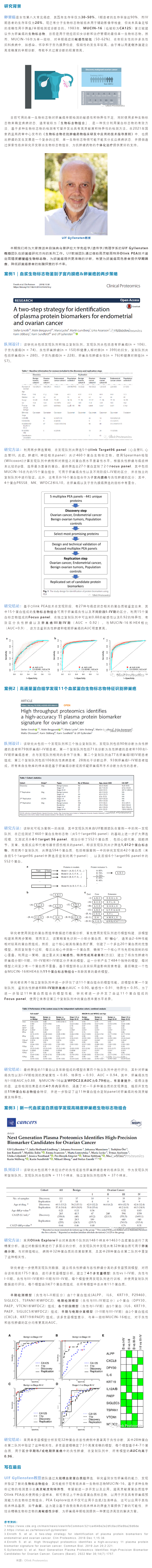 典型案例 | 運用 Olink 蛋白質(zhì)組發(fā)現(xiàn)生物標志物組合加速卵巢癌無創(chuàng)早診副本